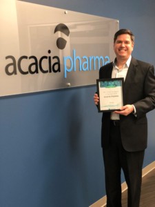 Acacia Pharma Bel Small award Mike Bolinger