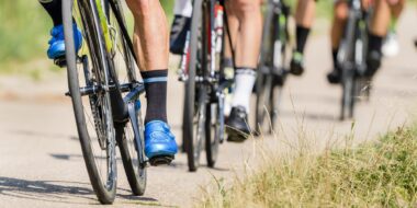 cyclist in a bycicle race