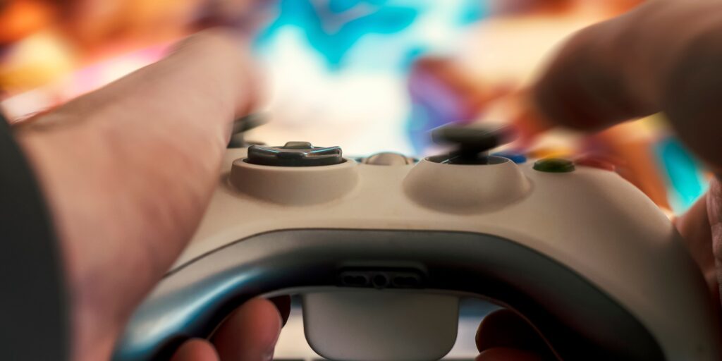 Playing video games